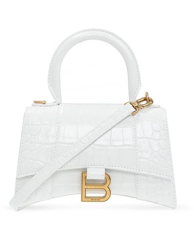 Balenciaga ‘Hourglass Xs’ Shoulder Bag - White