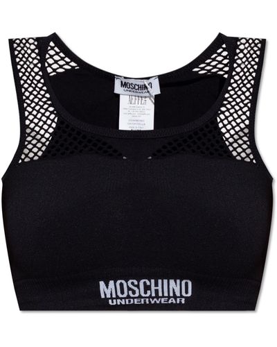 Moschino Top With Logo - Black