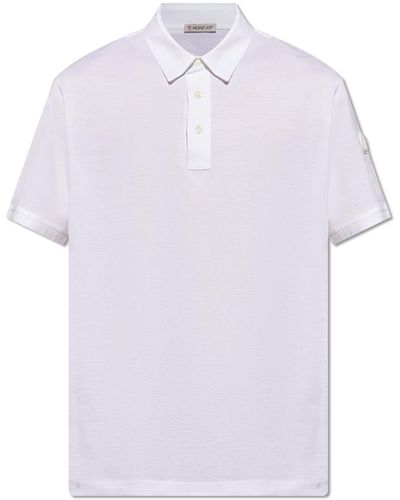 Moncler Polo Shirt With Logo, - White