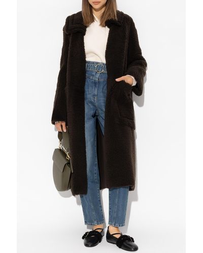 Inès & Maréchal ‘Nana’ Fur Coat - Black