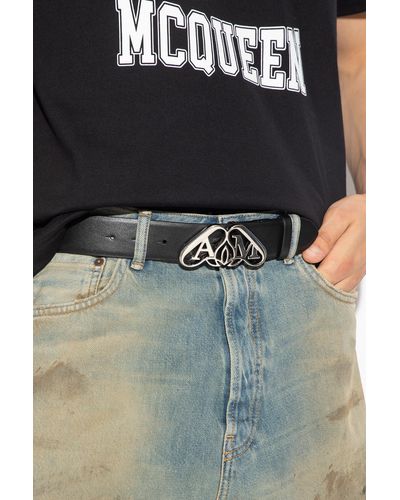 Alexander McQueen Leather Belt - Black