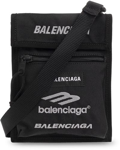 Balenciaga Strapped Pouch, - Black