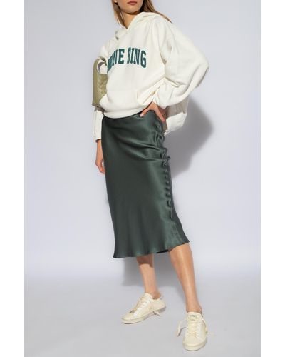 Anine Bing Silk Skirt - Green