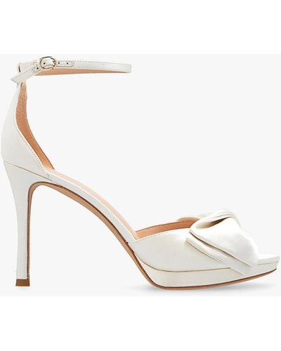 Kate Spade Satin Heeled Sandals - White