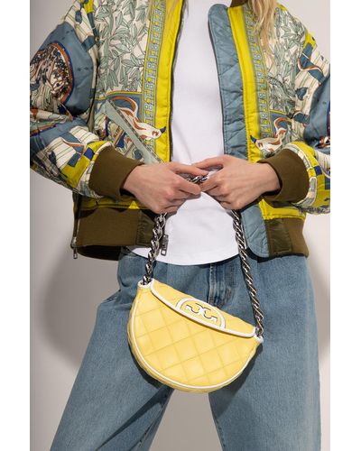Tory Burch ‘Fleming Mini’ Shoulder Bag - Yellow