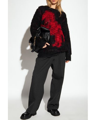 Stella McCartney Sweater With Horse Motif - Black