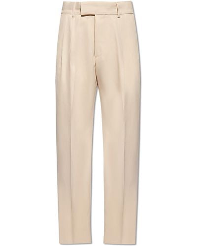 Amiri Pleat-front Trousers, - Natural