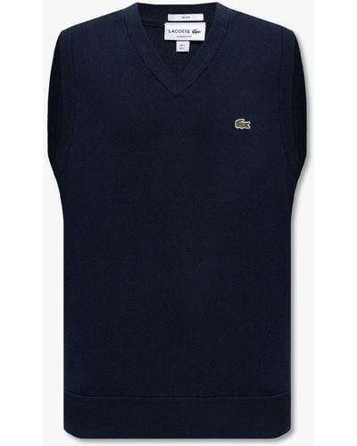 Lacoste Vest With Logo - Blue