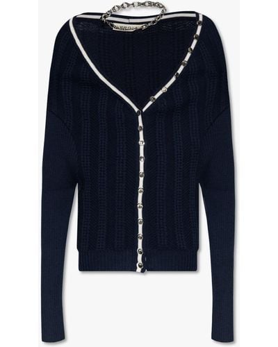 Y. Project Cardigan With Chains - Blue