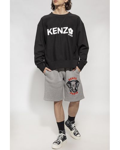 KENZO Shorts With Logo - Gray