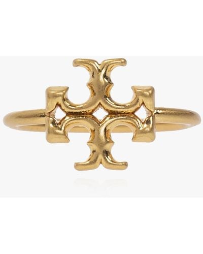 Tory Burch Kira Goldtone Logo Ring - Metallic