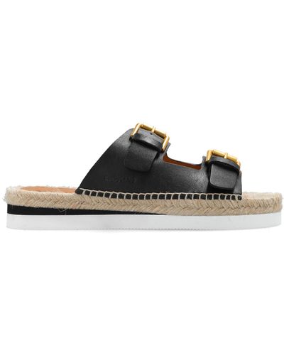 See By Chloé 'glyn' Leather Slides, - Black