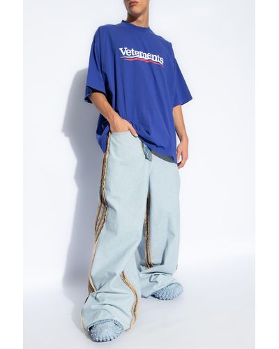 Vetements T-shirt With Logo, - Blue