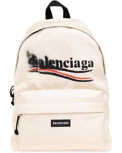 Balenciaga Backpack With Logo, - Natural