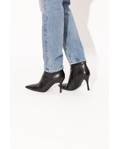 Furla ‘Core’ Leather Heeled Ankle Boots - Black