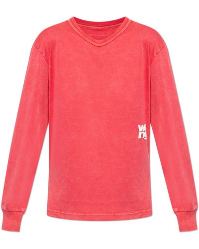 T By Alexander Wang T-Shirt With Logo - Red