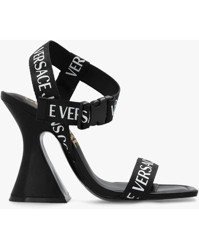 Versace Kristen Logo Sandal - Black