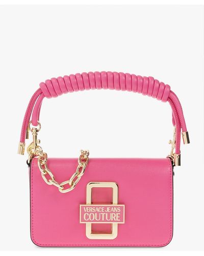 Versace Shoulder Bag With Logo - Pink