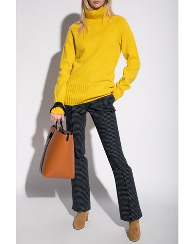 Victoria Beckham Wool Turtleneck Sweater - Yellow