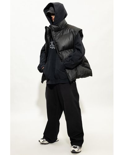 Balenciaga Oversize Leather Vest, ' - Black