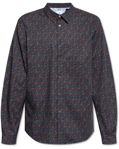 PS by Paul Smith Floral Pattern Shirt, - Grey