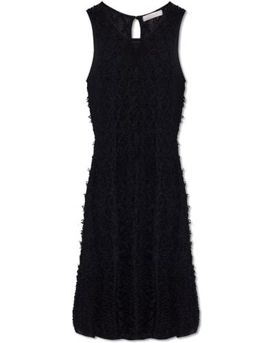Chloé Flared Mini Dress, - Black