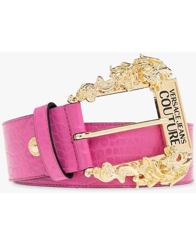 Versace Belt With Logo - Pink
