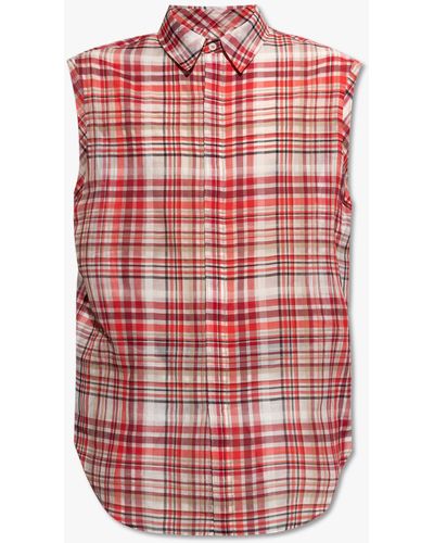 Ferragamo Checked Shirt - Red