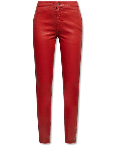 DIESEL 'babhila' Waxed Trousers - Red