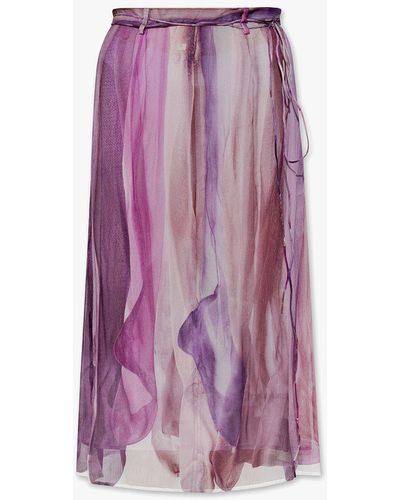 Acne Studios Skirt With Tie Waist - Purple
