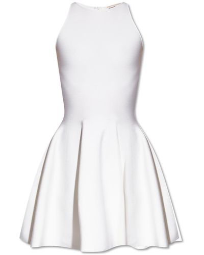 Alexander McQueen Flared Dress, - White