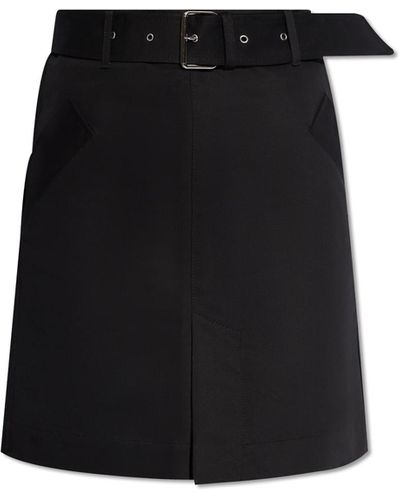 Totême Cotton Skirt, - Black