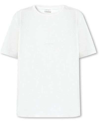 Black Logo-printed T-shirt Saint Laurent - Vitkac HK