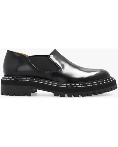 Proenza Schouler Leather Slip-on Shoes - Black