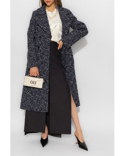 Lanvin Tweed Coat - Blue