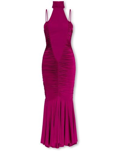 Versace Dress With Denuded Shoulders - Purple
