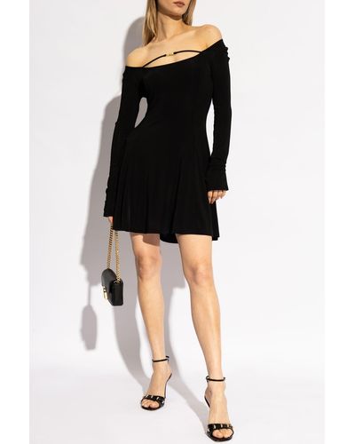 Versace Long Sleeve Dress, - Black