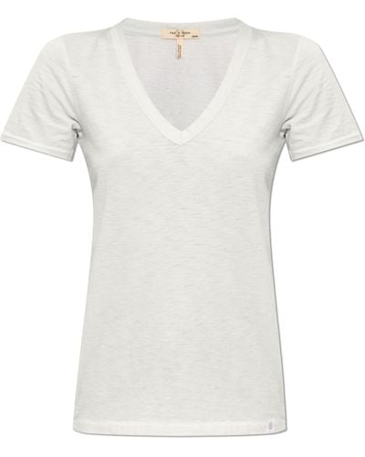 Rag & Bone Pima Organic Cotton T-shirt, - White