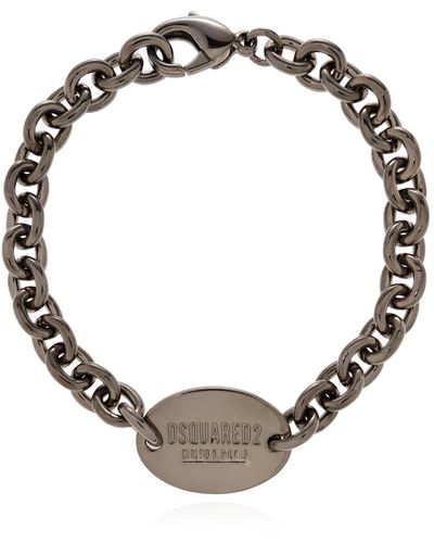 DSquared² Bracelet With Logo - Metallic