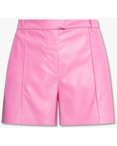 Stand Studio 'kirsty' Shorts In Vegan Leather, - Pink