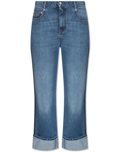 Alexander McQueen Turn-up Straight Jeans - Blue
