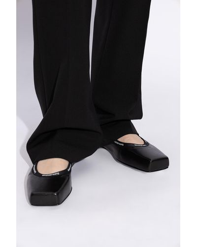 Alexander Wang Billie leather ballerina shoes - Black