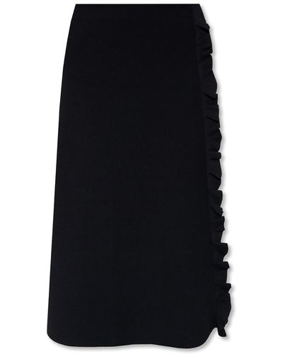 Jil Sander Ruffled Skirt - Black