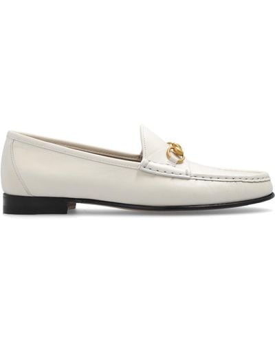 Gucci Leather Loafers - White