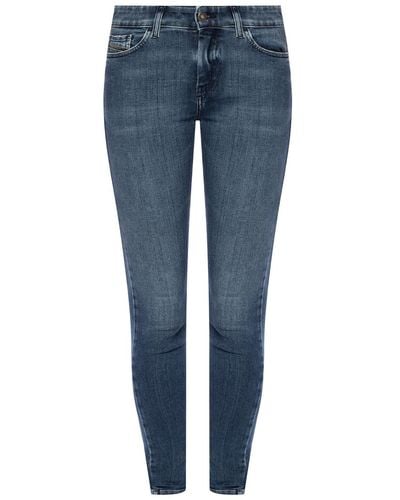DIESEL ‘Slandy’ Jeans With Logo - Blue