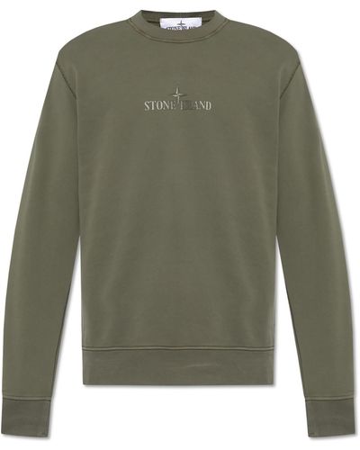 Stone Island Sweatshirt With Logo - Green