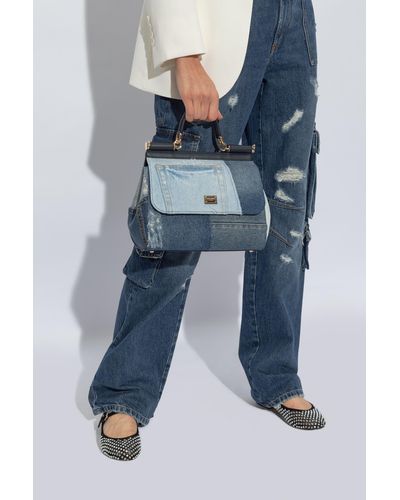 Dolce & Gabbana Sicily Shoulder Bag, - Blue