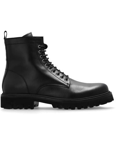 DSquared² Lace-Up Platform Ankle Boots - Black