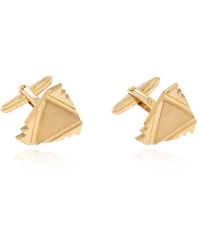 Lanvin Cufflinks With Cut-outs, - Metallic