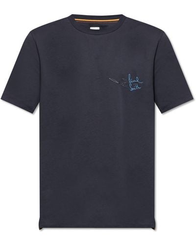 Paul Smith T-shirt With Print, - Blue